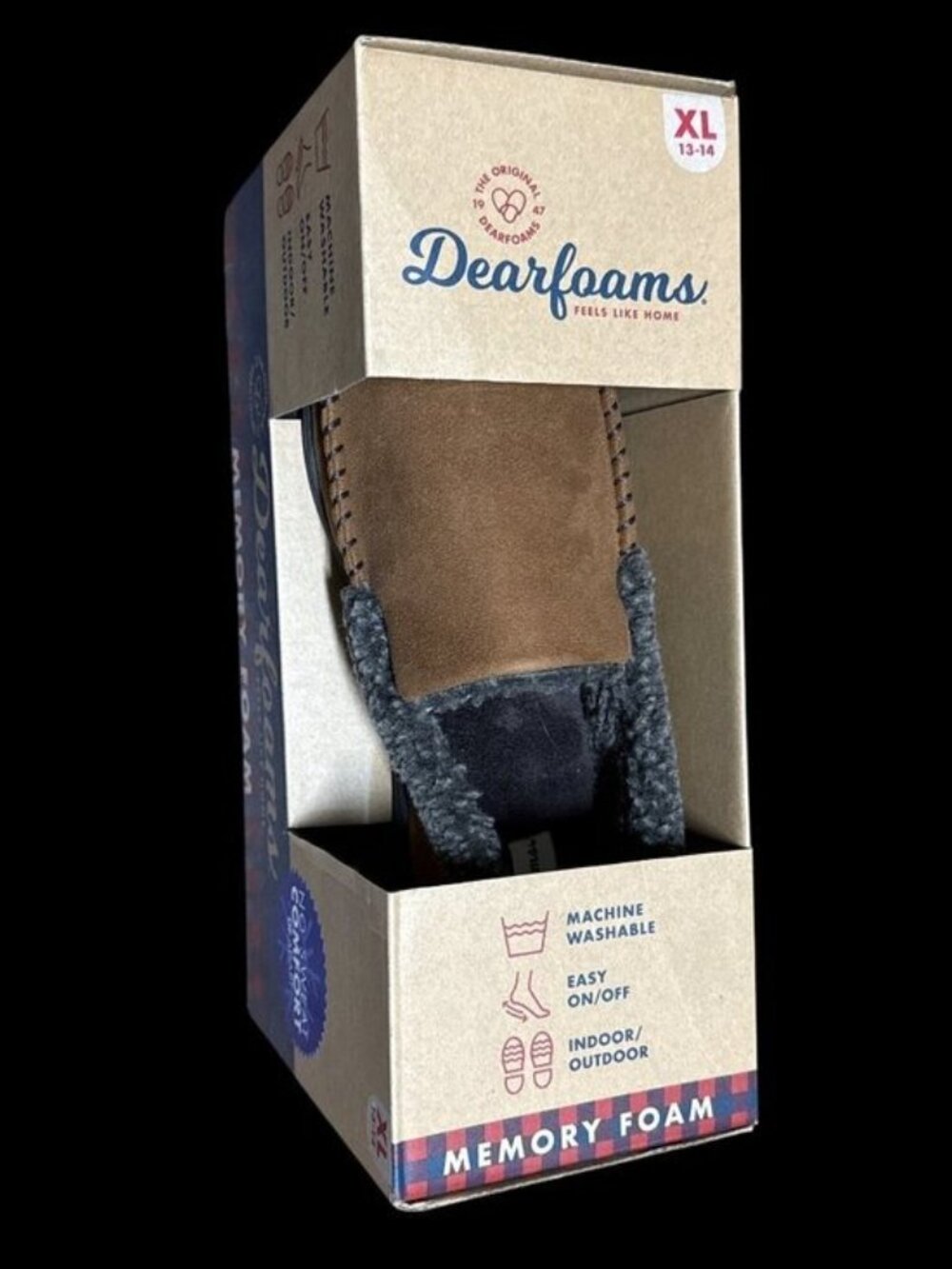 Dearfoams Men's Memory Foam Clog Slippers Size XL (13-14) New in Box - Picture 3 of 4
